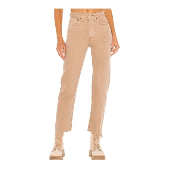 REDONE 70s High Waist Stove Pipe Straight Leg Jeans Size 31 - Picture 1 of 12